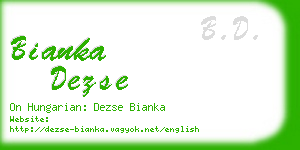 bianka dezse business card